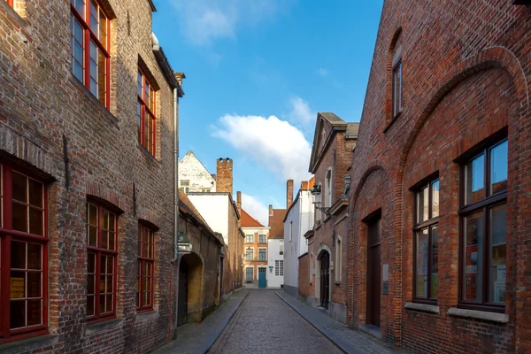 Brugge. Oude straat. — Stockfoto