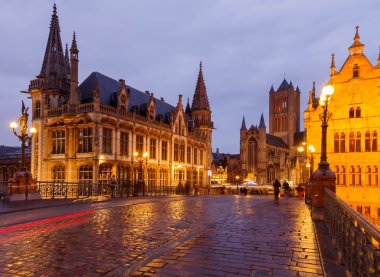 Belçika. Gent geceleri.