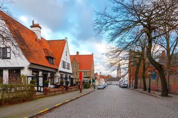 Brugge. Oude straat. — Stockfoto