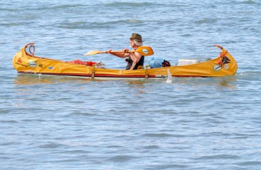 İtalya. Venedik. Vogalonga yarışı.