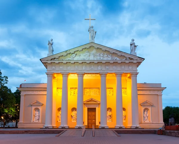 Vilnius. Lituânia. Praça da Catedral . — Fotografia de Stock