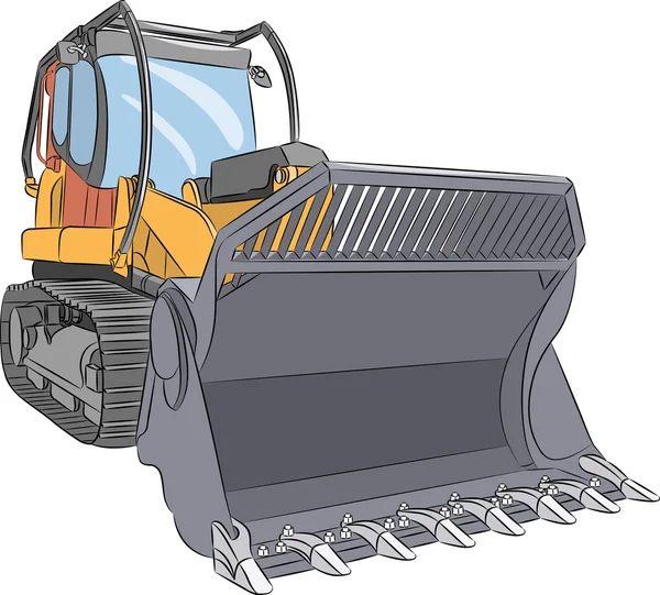 Vector. Heavy bulldozer. — 图库矢量图片