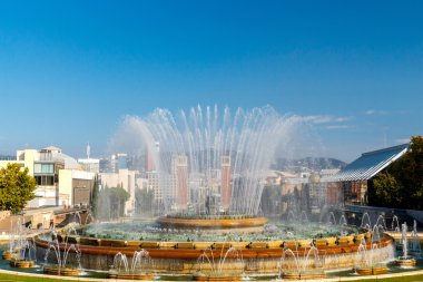 Barcelona'da sihirli Çeşmesi.