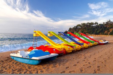 Beach Lloret de Mar Costa Brava İspanya.