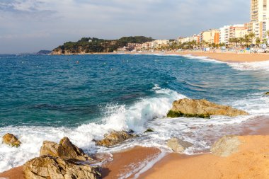 Beach Lloret de Mar Costa Brava İspanya.