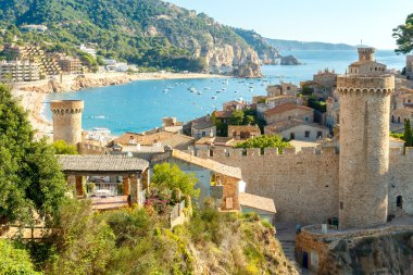 Tossa de mar, costa brava, İspanya.