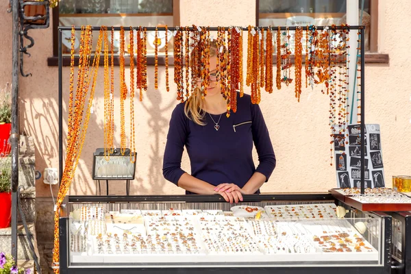 Gdansk. Amber Jewelry. — Stock Photo, Image