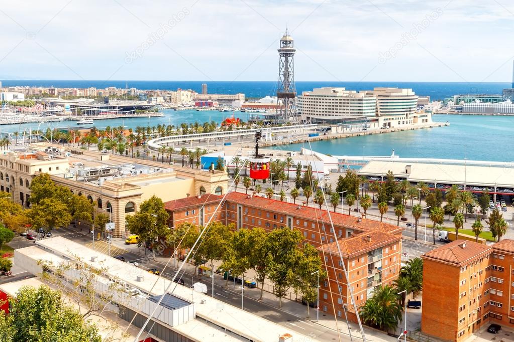 Barcelona. View of the passenger port.