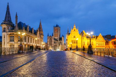 Belçika. Gent geceleri.