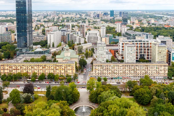 Warszawa. Visa från ovan. — Stockfoto