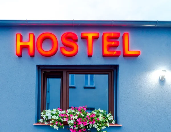 Sign of the hostel. — Stock Photo, Image