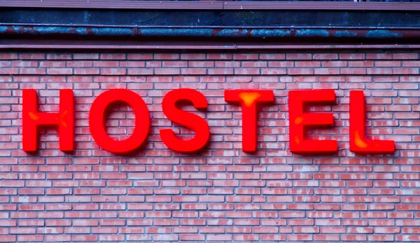 Sign of the hostel. — Stock Photo, Image