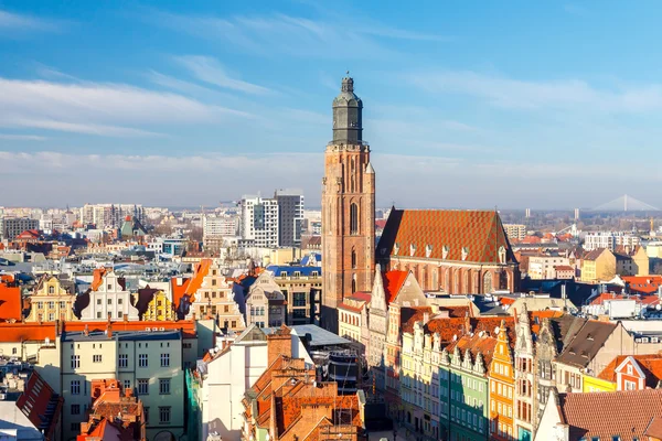Wroclaw. Vista da cidade de cima . — Fotografia de Stock