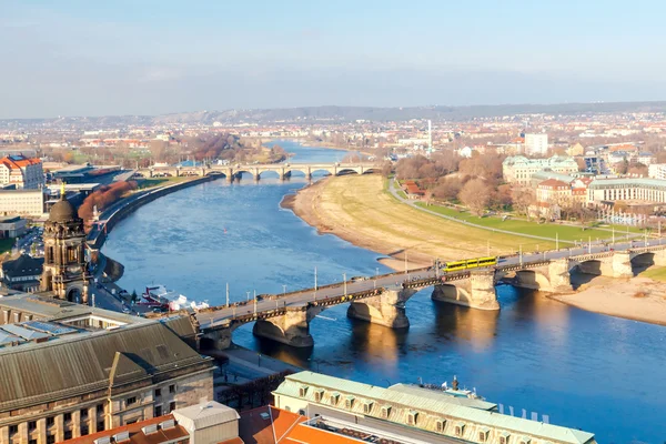 Вид на Дрезден с высоты . — стоковое фото