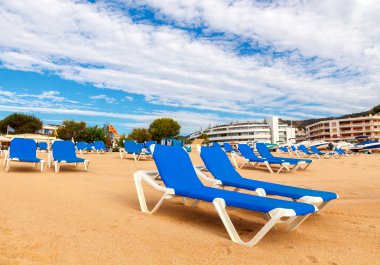 Tossa de Mar Beach. Costa Brava, İspanya.