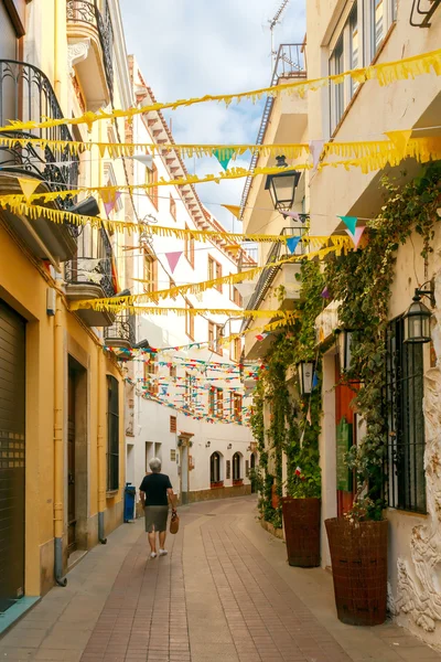 Tossa de Mar. De traditionele stad straat. — Stockfoto