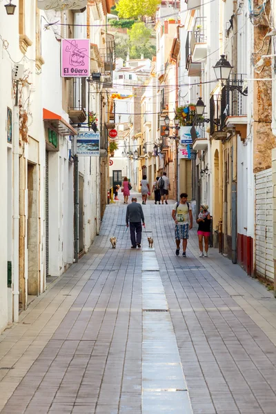 Tossa de Mar. De traditionele stad straat. — Stockfoto