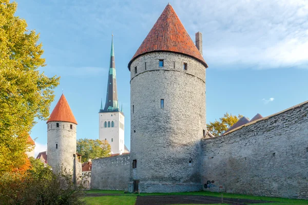 Tallinn. die Festungsmauer. — Stockfoto
