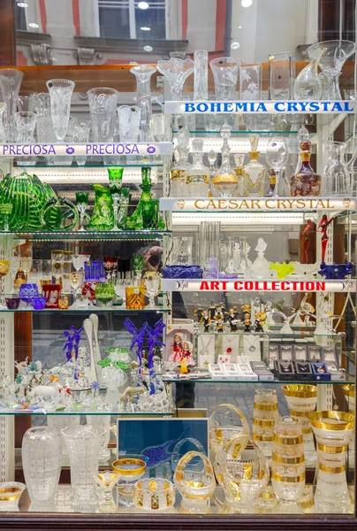 Prague. Czech Bohemian glass. — Stock Photo, Image