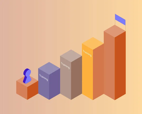 Entrenamiento Ayuda Lograr Objetivo Vector — Archivo Imágenes Vectoriales