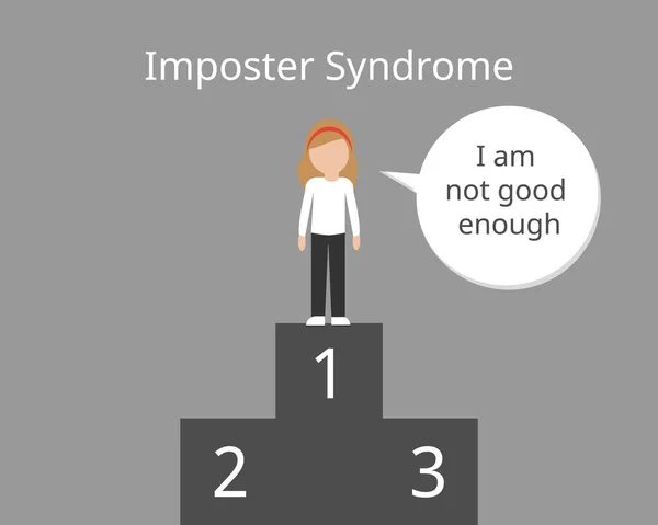 Impostor Syndrome Make You Feel You Still Good Enough Vector — Stock Vector