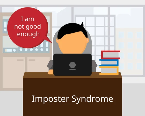 Impostor Syndrome Have Self Doubt You Good Enough Vector — Stock Vector
