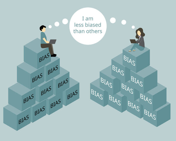 The bias blind spot is the cognitive bias which has tendency of people to see themselves as less biased than others