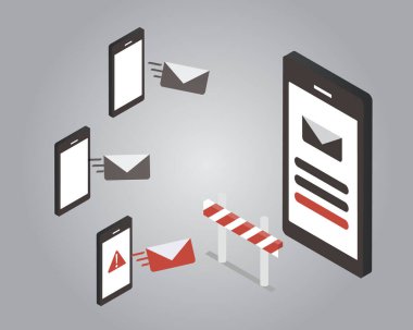 engellenmiş ve alıcıya gönderilemeyen e- posta ya da çöp posta