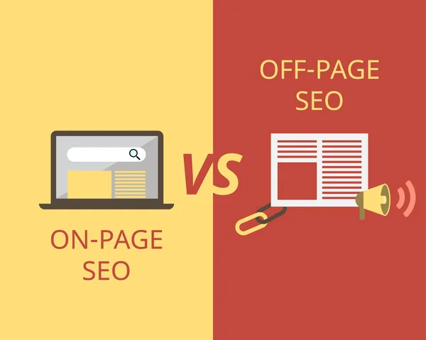 Seo Page Compare Com Seo Page Para Ajudar Otimização Dos —  Vetores de Stock