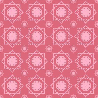 Kumaş için antika geometrik kırmızı çiçek pürüzsüz arkaplan