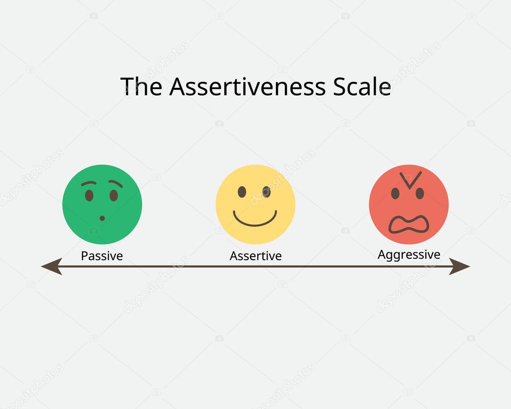 the assertiveness scale to see the different of passive and aggressive
