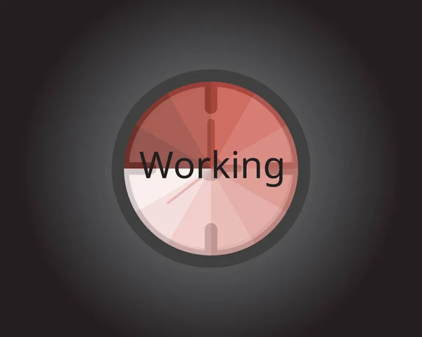 Vermoeidheid Van Het Werken Hele Dag Geen Evenwicht Tussen Werk — Stockvector