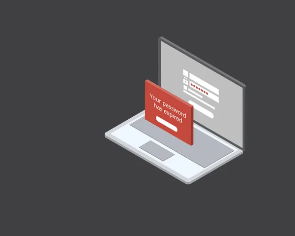 Caducidad Contraseña Para Obligar Usuario Cambiar Contraseña Dentro Del Período — Archivo Imágenes Vectoriales