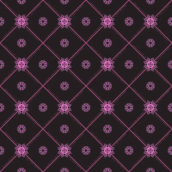 Ethnische Muster Rosa Mit Geometrischem Nahtlosem Quadrat Für Stoffmuster — Stockvektor