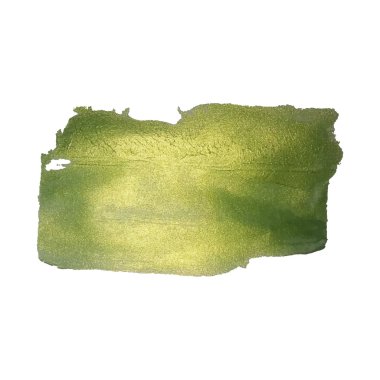 Vektör yeşil parlak boya smear kontur leke set. Soyut yeşil pırıltılı sanat illüstrasyon dokulu.