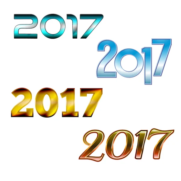 Vector 2017 Feliz Año Nuevo elementos de plantilla para su diseño — Vector de stock
