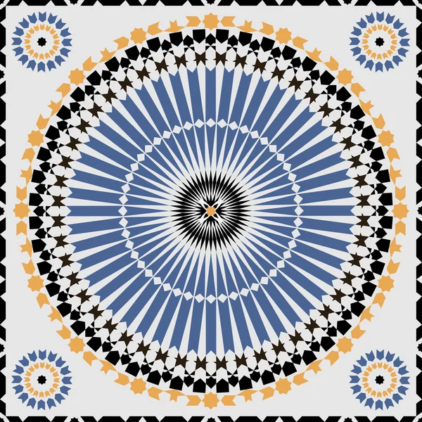 Modello ornamentale triangolare ed esagonale morocco senza cuciture. Orientare ornamento tradizionale. Motivo orientale. Appartamento. RGB — Vettoriale Stock