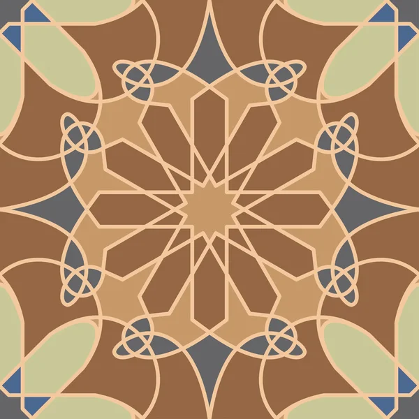 Modello ornamentale triangolare ed esagonale morocco senza cuciture. Orientare ornamento tradizionale. Motivo orientale. Appartamento. RGB — Vettoriale Stock