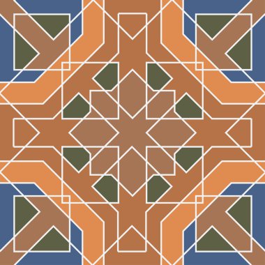 Dekoratif yuvarlak marocco seamless modeli. geleneksel süsleme yönlendirmek. oryantal motifi.