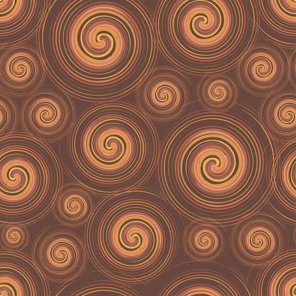 Chocolade swirl naadloze patroon, platte elementen — Stockvector