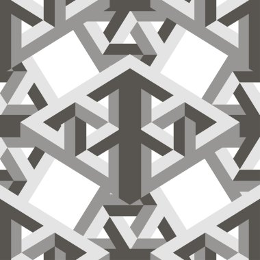 geometrik 3d seamless modeli, optik illüzyon