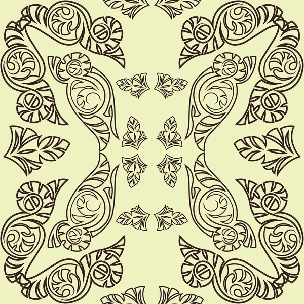 Textura sem costura floral ornamentada, padrão sem fim com flores. Padrão sem costura pode ser usado para papel de parede, enchimentos padrão, fundo da página web, texturas de superfície. CMYK — Vetor de Stock