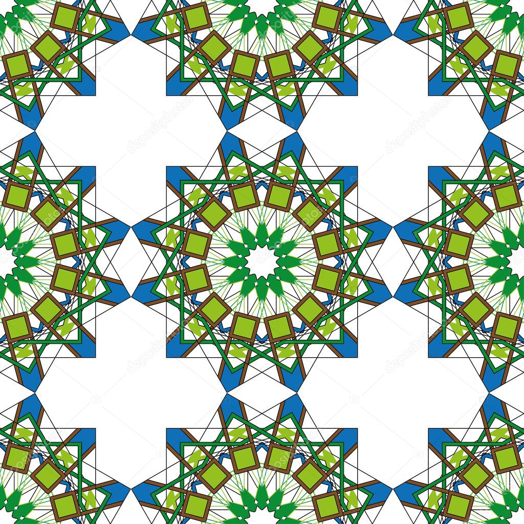 Ornamental round morocco seamless pattern. Orient traditional ornament. Oriental motif. Flat.