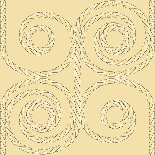 海ロープのシームレス パターン — ストックベクタ