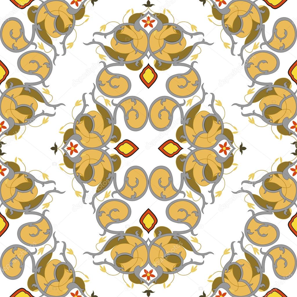 Ornamental round morocco seamless pattern. Orient traditional ornament. Oriental motif.