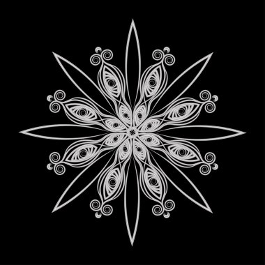 Quilling kağıt süslü kar tanesi