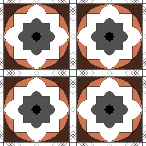 Decoratieve ronde Marokko naadloze patroon. Oriënteren traditionele sieraad. Oosterse motief. Flat. — Stockvector