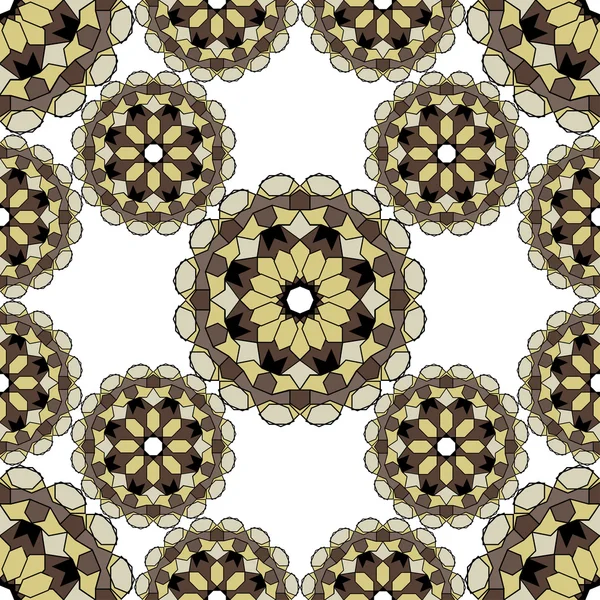 Patrón redondo ornamental sin costuras de morocco. Orientar ornamento tradicional. Motivo oriental. Plano . — Vector de stock