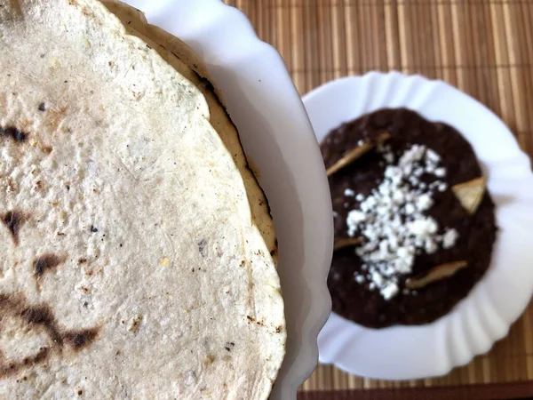 Läcker Traditionell Mexikansk Mat Gjord Hemma — Stockfoto