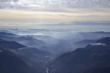 Sierra Nevada on the mist clipart